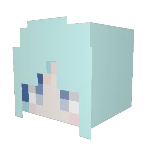 minmin736 Minecraft avatar head, 3D render