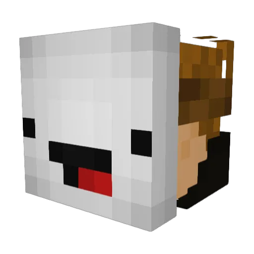 minminkit Minecraft avatar head, 3D render