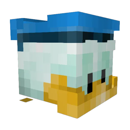 minminplus Minecraft avatar head, 3D render