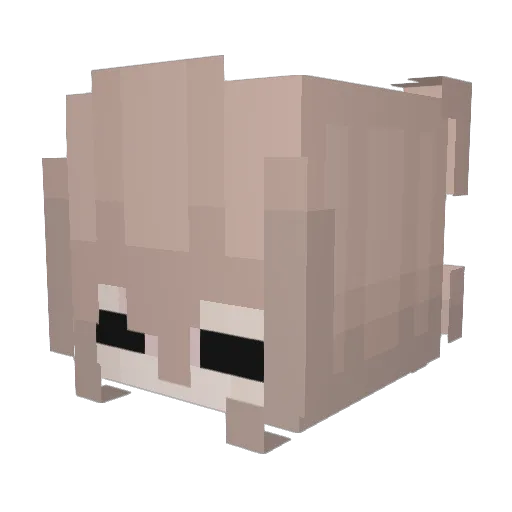 minnatsuki Minecraft avatar head, 3D render
