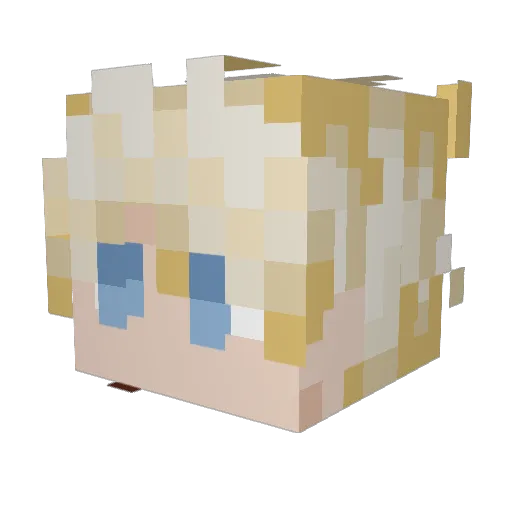 minnccino Minecraft avatar head, 3D render