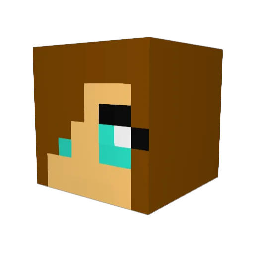 minnesotagurl Minecraft avatar head, 3D render
