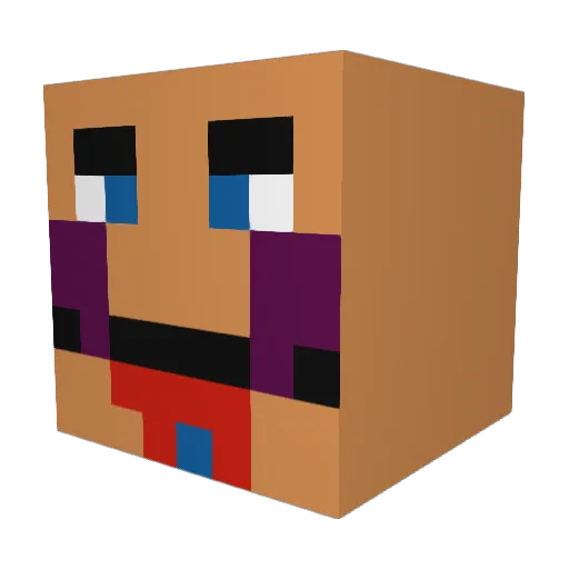 minneycraft123 Minecraft avatar head, 3D render