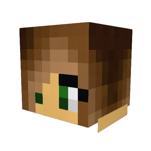 minniemeg2002 Minecraft avatar head, 3D render