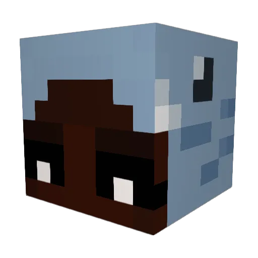 minnyyo1 Minecraft avatar head, 3D render