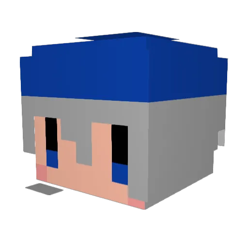 minoko1006 Minecraft avatar head, 3D render