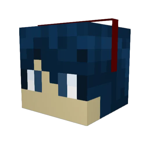 minoltaCV Minecraft avatar head, 3D render