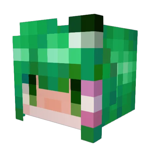 minomaeka Minecraft avatar head, 3D render