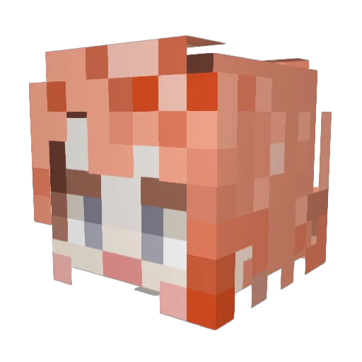 minori145 Minecraft avatar head, 3D render