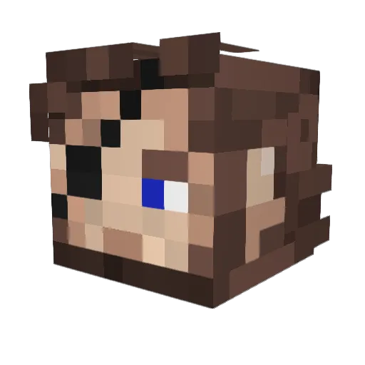 minorman4 Minecraft avatar head, 3D render