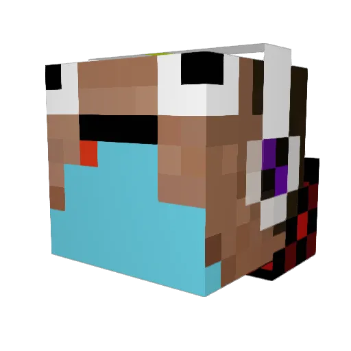 minotour_ Minecraft avatar head, 3D render