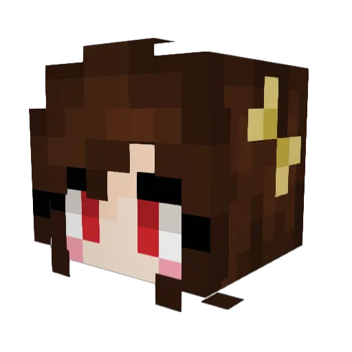 minpokosan Minecraft avatar head, 3D render