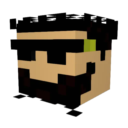 minra05 Minecraft avatar head, 3D render
