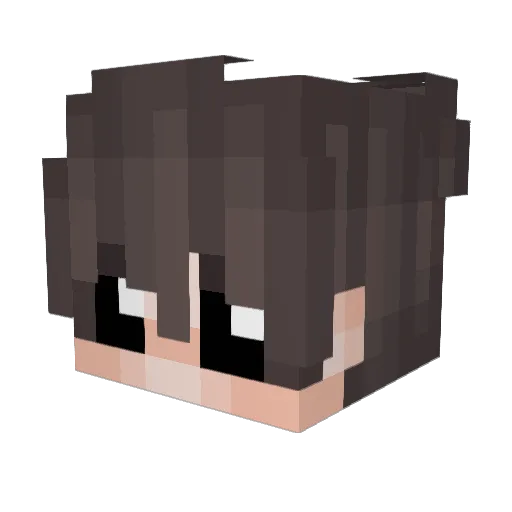 mins71 Minecraft avatar head, 3D render