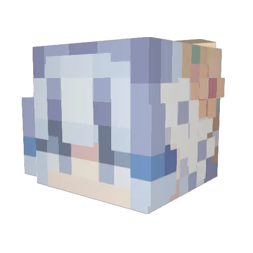 minshua Minecraft avatar head, 3D render