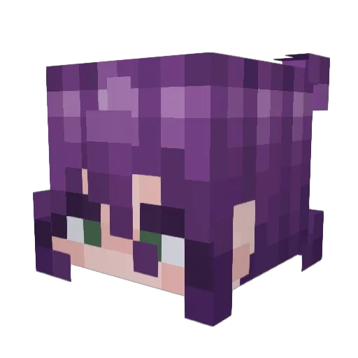 minsquu Minecraft avatar head, 3D render