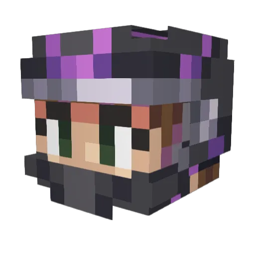 minssushii Minecraft avatar head, 3D render