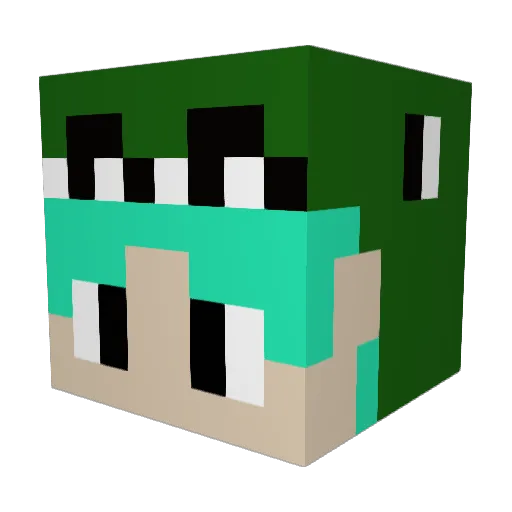 minsungrose Minecraft avatar head, 3D render
