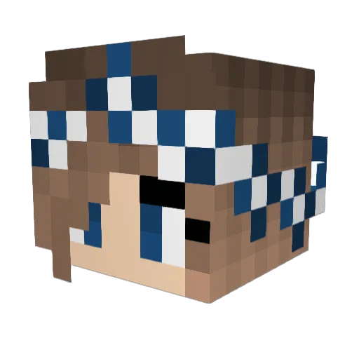 mint5553 Minecraft avatar head, 3D render