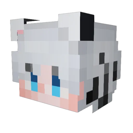 mint765 Minecraft avatar head, 3D render