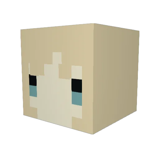 minteeLileegorle Minecraft avatar head, 3D render