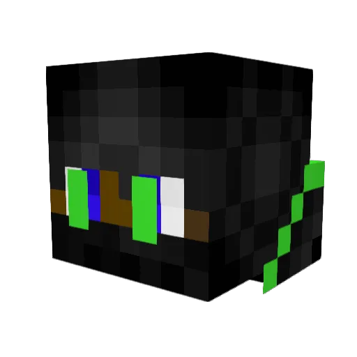 minterhero Minecraft avatar head, 3D render