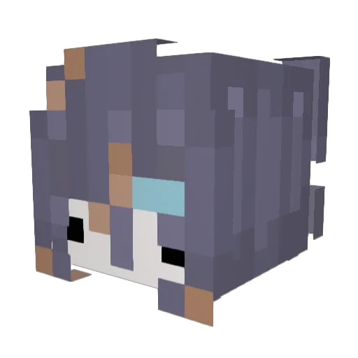 mintnya Minecraft avatar head, 3D render
