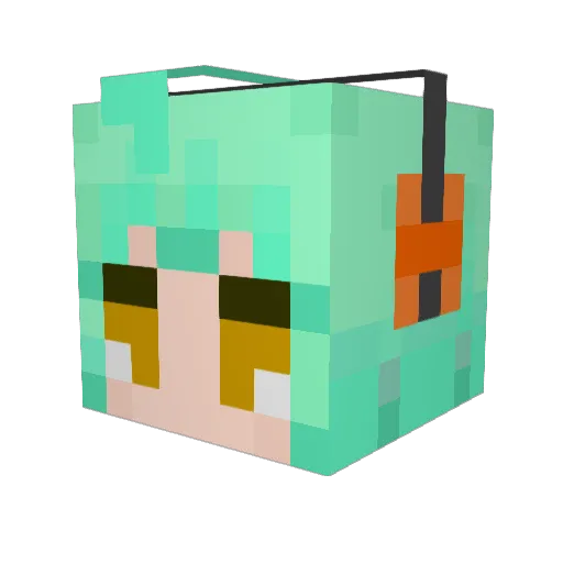 minton789 Minecraft avatar head, 3D render