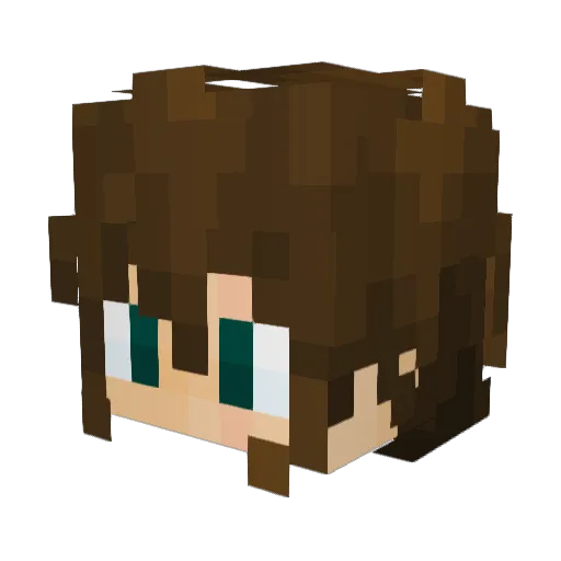 mintshade Minecraft avatar head, 3D render