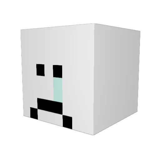 mintsubaa Minecraft avatar head, 3D render