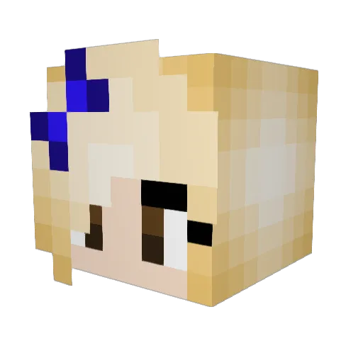 minty_bluewolf Minecraft avatar head, 3D render