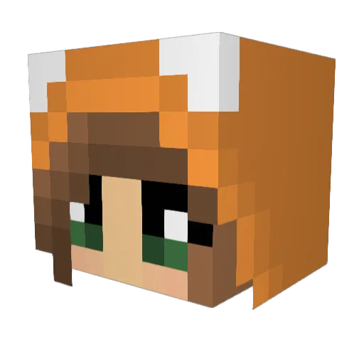 minty_bon Minecraft avatar head, 3D render