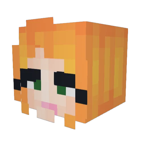 minty_ginger Minecraft avatar head, 3D render