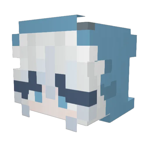 minu_nu Minecraft avatar head, 3D render