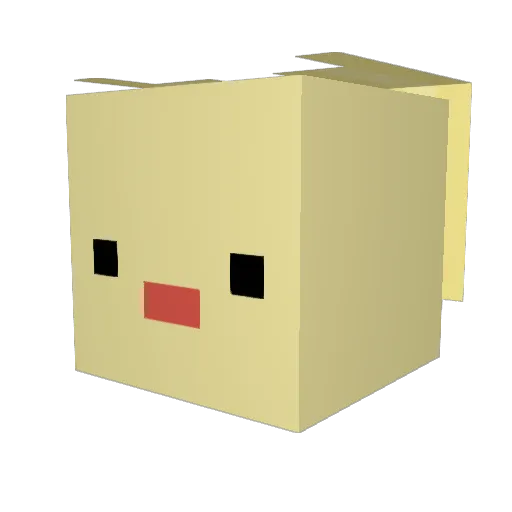 minuettie Minecraft avatar head, 3D render