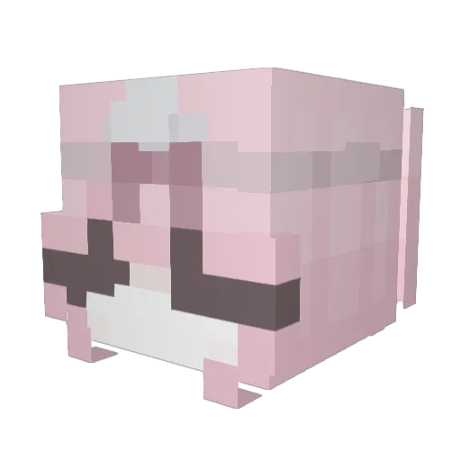 minushka Minecraft avatar head, 3D render