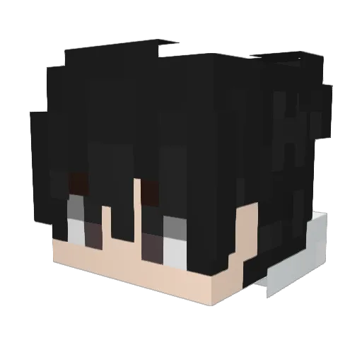 minute_013 Minecraft avatar head, 3D render