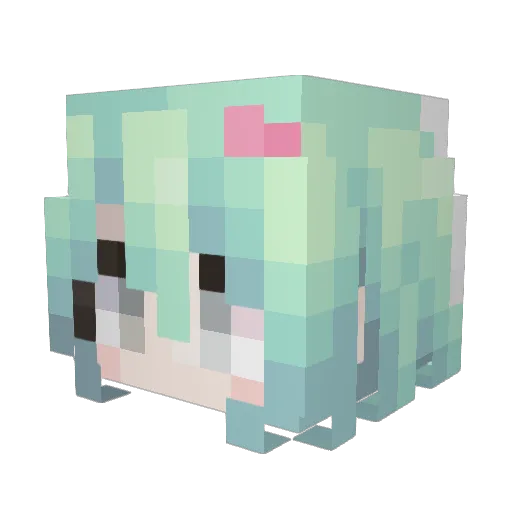 minvtiie Minecraft avatar head, 3D render