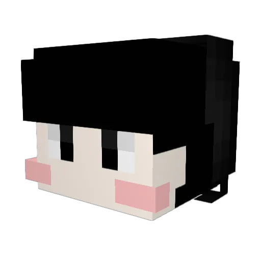 minyeooook Minecraft avatar head, 3D render