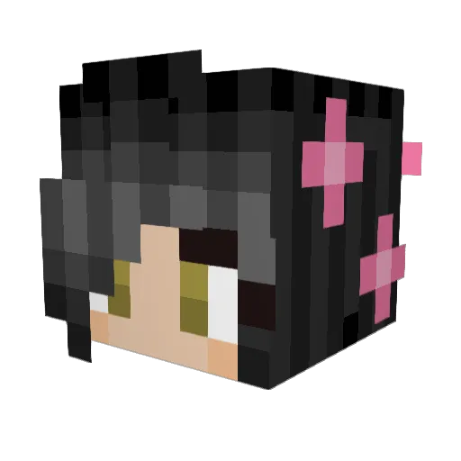 minykity Minecraft avatar head, 3D render