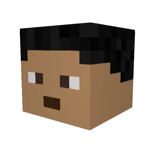 minyon06 Minecraft avatar head, 3D render