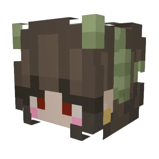 minzzz_ Minecraft avatar head, 3D render