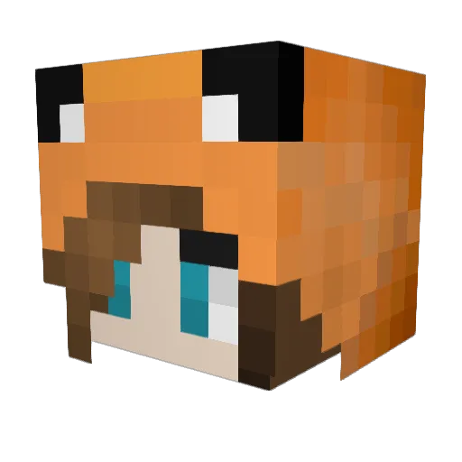 miololli Minecraft avatar head, 3D render