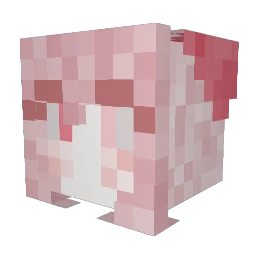 miomeyo Minecraft avatar head, 3D render