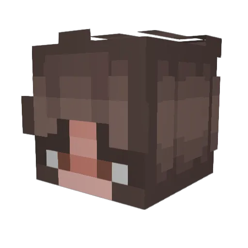mion_ Minecraft avatar head, 3D render