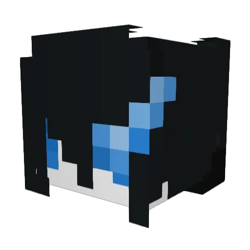 mioyuki Minecraft avatar head, 3D render