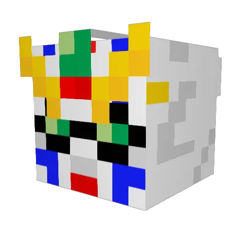 mipegg Minecraft avatar head, 3D render