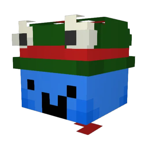 miploo Minecraft avatar head, 3D render