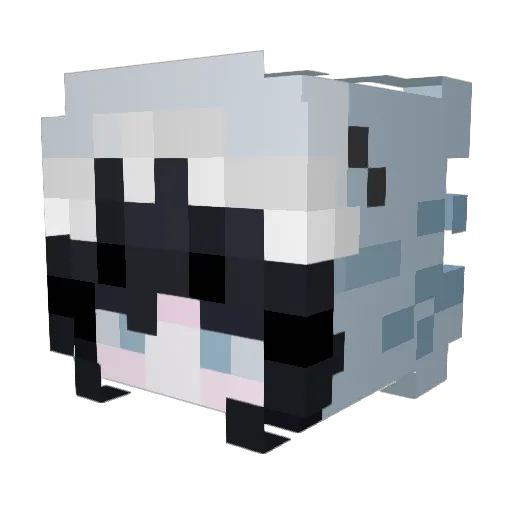 miqca Minecraft avatar head, 3D render