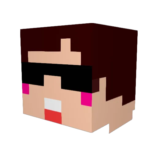 miqre Minecraft avatar head, 3D render